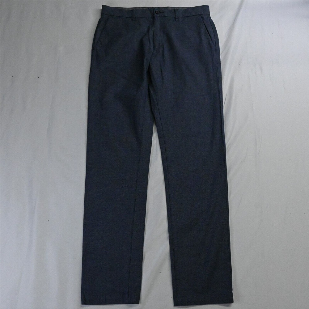 F&F‎ 34 x 34 Blue Woven Slim Stretch Dress Pants